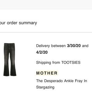 Mother brand new jeans